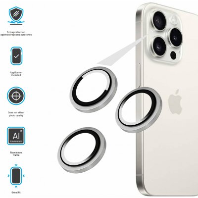 FIXED Camera Glass ochranná skla čoček fotoaparátů pro Apple iPhone 16/16 Plus stříbrná FIXGC2-1400-SL – Zboží Živě