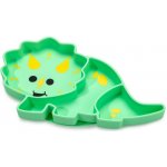 Melii Dětský silikonový dělený talíř s přísavkou dinosaurus – Zboží Mobilmania