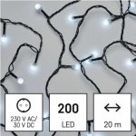 Emos D5C07 200 LED cherry řetěz kuličky 20 m venkovní i vnitřní studená bílá programyA – Hledejceny.cz