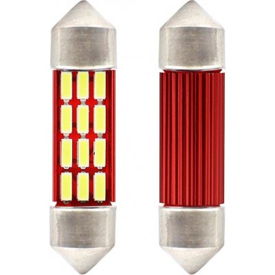 LED AMIO CANBUS 12SMD 4014 Festoon 39mm Bílá 12V / 24V, sada 2 ks, vyšší kvalita. | Zboží Auto
