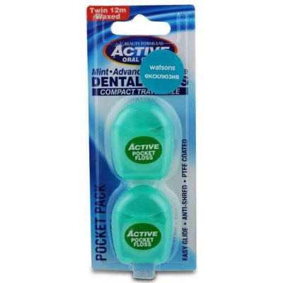 Beauty Formulas ACTIVE ORAL CARE_Mint Dental Floss voskovaná mátová zubní nit s fluoridem 2 x12 metrů – Hledejceny.cz