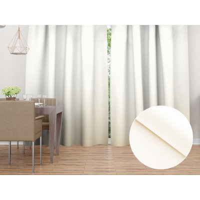 Biante Dekorační závěs TF-037 Smetanový bez vzoru - š. 150 cm 150x150 cm – Zboží Dáma
