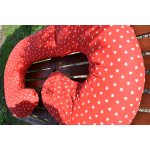 KHC Potah na těhotenský kojící polštář Zuzanka bílá srdce na červené – Zboží Dáma