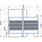 Panel ohradní EURO s dveřmi pozink 3x výplň výška 1,6 m 2,4 m řetízek – Hledejceny.cz