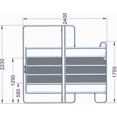 Panel ohradní EURO s dveřmi pozink 3x výplň výška 1,6 m 2,4 m řetízek – Hledejceny.cz