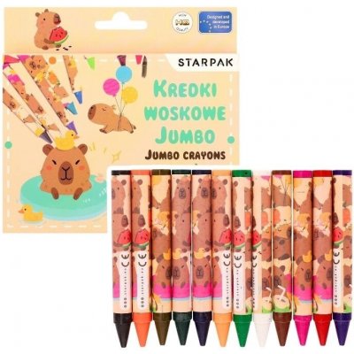 Creative Toys voskovky Jumbo Kapibara 12 barev – Hledejceny.cz