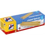 Woody dřevo Kolej rovná dlouhá set 2ks příslušenství k vláčkodráze – Sleviste.cz