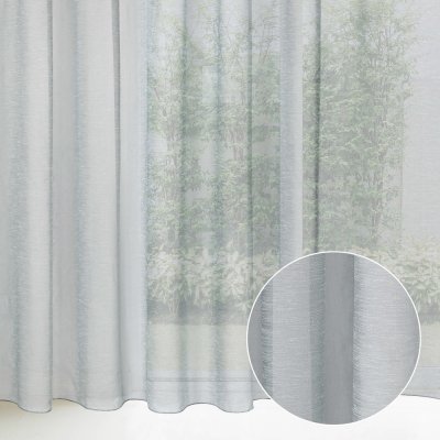 Voál modrošedý melírovaný s olůvkem ZAC-019 výška 295 cm Šití na míru – Zboží Mobilmania