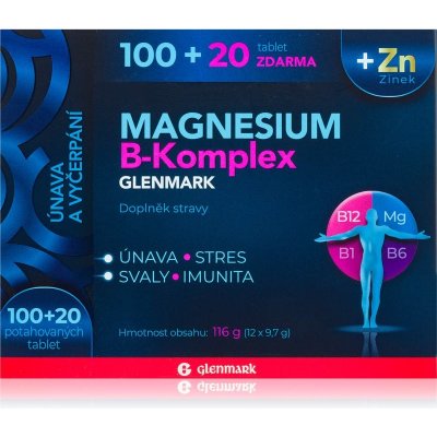 Glenmark Magnesium B-komplex + Zn 120 tablet