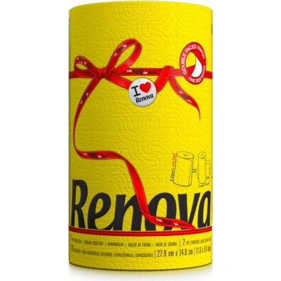 RENOVA Papírové kuchyňské utěrky žluté 2vrstvé, 1 role – Zboží Dáma