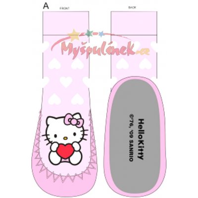 Hello Kitty Sanrio ponožky s podrážkou puntík