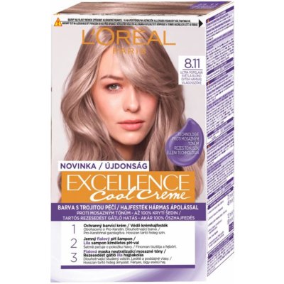 L´Oréal Excellence Cool Creme 8.11 Ultra popelavá světlá blond – Sleviste.cz