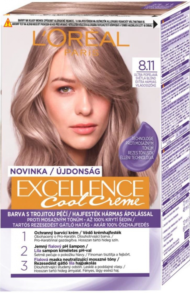 L´Oréal Excellence Cool Creme 8.11 Ultra popelavá světlá blond