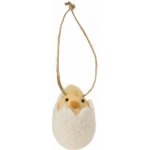 Ib Laursen Velikonoční dekorace Chicken / eggshell, bílá barva, textil – Hledejceny.cz