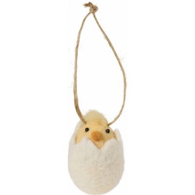 Ib Laursen Velikonoční dekorace Chicken / eggshell, bílá barva, textil – Hledejceny.cz