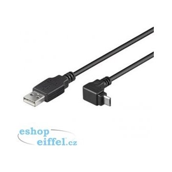 Digitus ku2m2f-90 micro USB 2.0, A-B, konektor do úhlu 90°, 1,8m