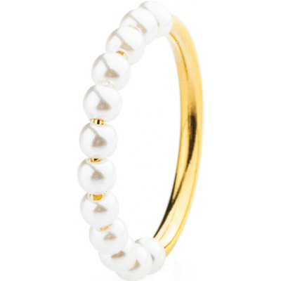 franco bene Antistresový prsten s perličkami pozlacený 465 – Hledejceny.cz
