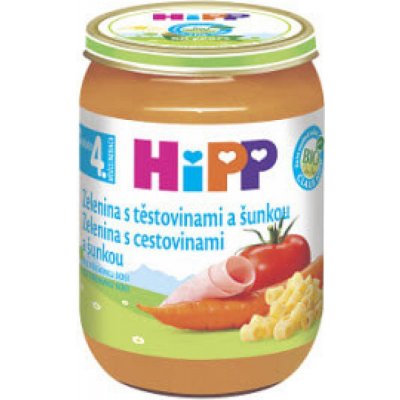 HiPP BIO Zelenina s těstovinami a šunkou 190 g