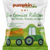 Krekr a snack Pumpkin Organics BIO Foukané křupky Kukuřičné s dýní rajčaty a špenátem 20 g