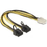OEM Delock PCI Express napájecí kabel 6 pin samice 2 x 8 pin samec 83433 – Zboží Živě