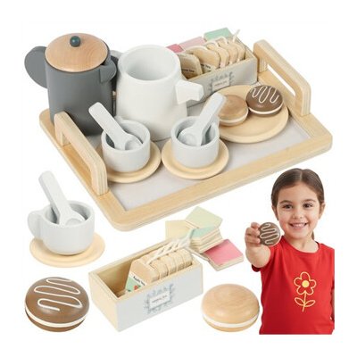 Kruzzel 26543 16dílná dřevěná čajová sada – Zboží Dáma