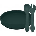 Petite & Mars Set jídelní silikonový Take Match talíř příbor 6m+ Misty Green 2 ks – Zbozi.Blesk.cz