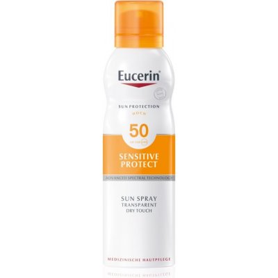 Eucerin Sun Sensitive Protect transparentní sprej na opalování pro citlivou pokožku SPF 50+ 200 ml – Zbozi.Blesk.cz