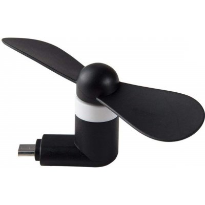 Micro USB Větráček Černý – Zboží Mobilmania