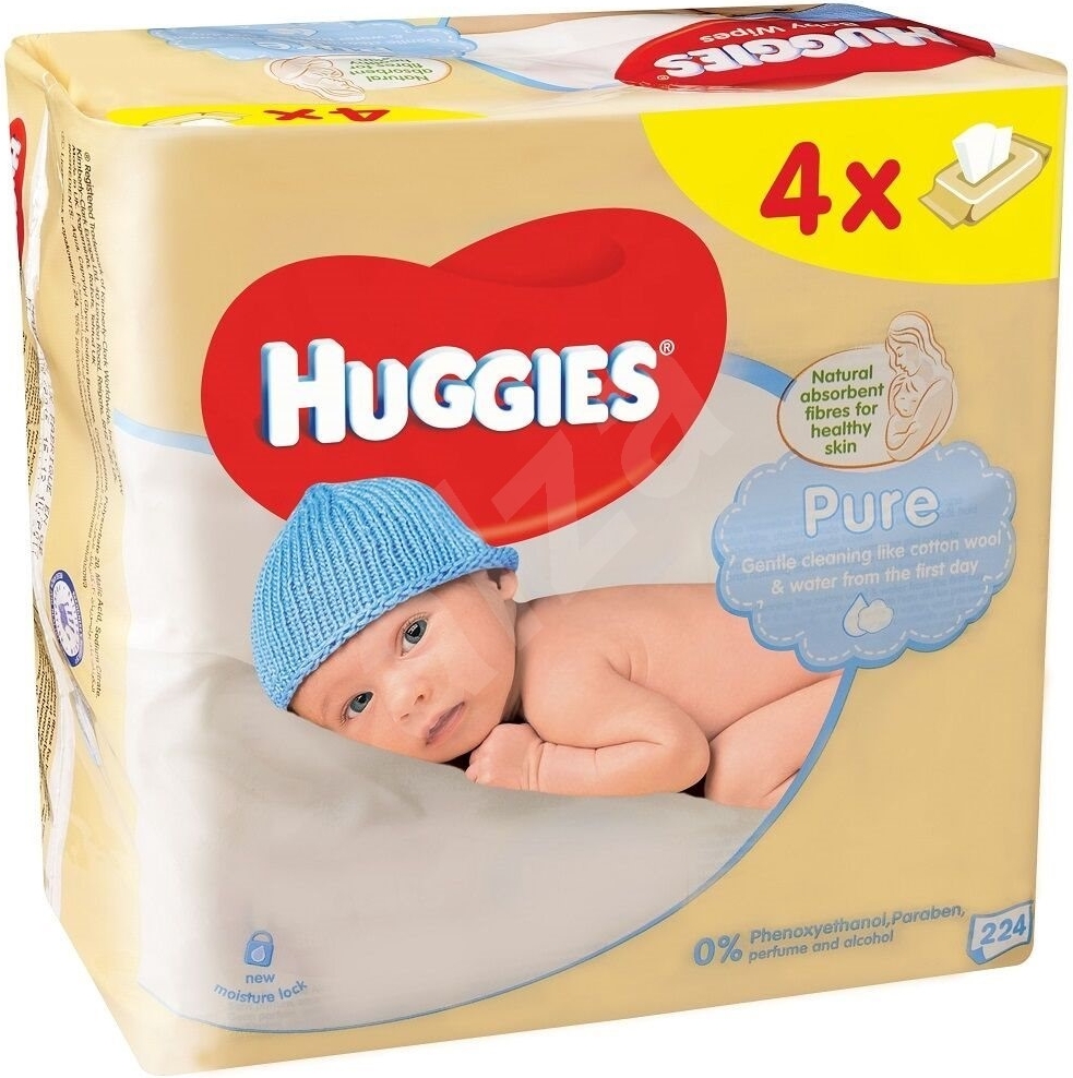 Huggies Pure Quatro 4 x 56 ks od 192 Kč - Heureka.cz