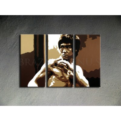Ručně malovaný POP ART obraz AL BRUCE LEE 120x80 cm