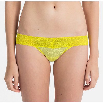 Calvin Klein QD3596E tanga LACE BARE žlutá – Zboží Mobilmania