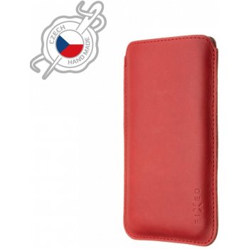 FIXED Tenké pouzdro Slim vyrobené z pravé kůže pro Apple iPhone 12/12 Pro/13/13 Pro, červené FIXSLM2-558-RD