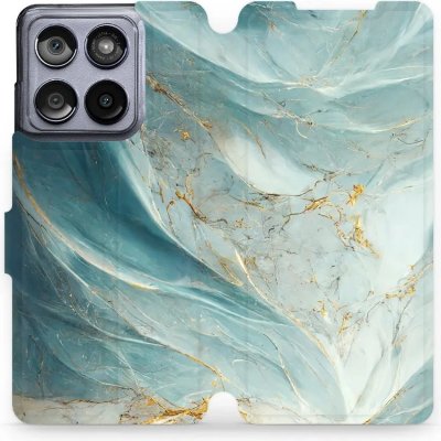 Mobiwear Motorola Edge 60 Fusion VP34S Zelenkavý a zlatavý mramor – Zboží Živě