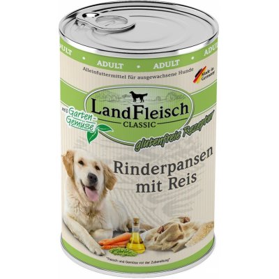 LandFleisch Dog Classic hovězí dršťky s rýží 6 x 400 g – Hledejceny.cz