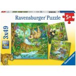 RAVENSBURGER Zvířata v džungli 3x49 dílků – Sleviste.cz