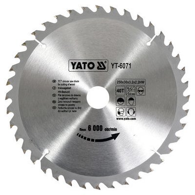 Kotouč na dřevo Yato YT-6071, 250 x 30 mm 40z – Zbozi.Blesk.cz