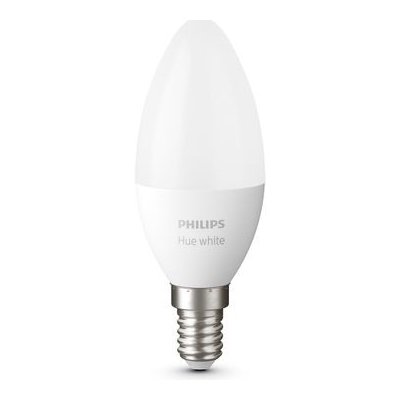 Philips HUE LED světelný zdroj, 5,5 W, 470 lm, teplá bílá, E14 PHLEDHB5.5/WHE – Zboží Živě