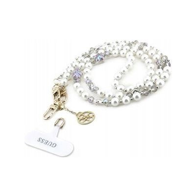 Guess popruh, řetízek na ruku Crossbody Strap Pear 4G Charm Bílá - Perleťová – Hledejceny.cz