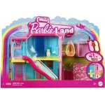 Mattel Barbie MiniLand domeček Modrý dům s doplňky a panenkou – Zboží Dáma