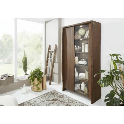 Bighome Woodland 204x105 cm tmavě hnědá akácie – Hledejceny.cz