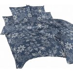 Dadka povlečení bavlna Snowflakes tmavě modré 140x200 70x90 – Hledejceny.cz
