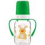Canpol babies láhev s potiskem a úchyty bez BPA zelená/zajíc 120ml – Sleviste.cz