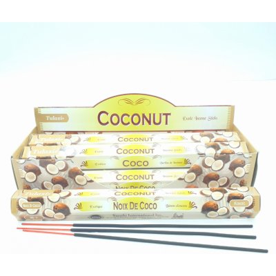 Tulasi indické vonné tyčinky Kokos 20 ks – Zboží Dáma