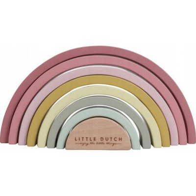 Little Dutch dřevěná skládačka Rainbow pink – Sleviste.cz