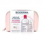 Bioderma Sensibio H2O micelární voda pro citlivou pleť 500 ml + Bioderma Sensibio Defensive sérum proti stárnutí pleti pro citlivou pleť 30 ml + kosmetická taštička – Sleviste.cz