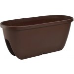 Plastkon Květináč na zábradlí Balconia 60 cm hnědý – Zboží Mobilmania