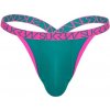 Pánské erotické prádlo Pánská tanga Sukrew Green-Pink Bubble Thong