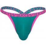 Pánská tanga Sukrew Green-Pink Bubble Thong – Zboží Dáma