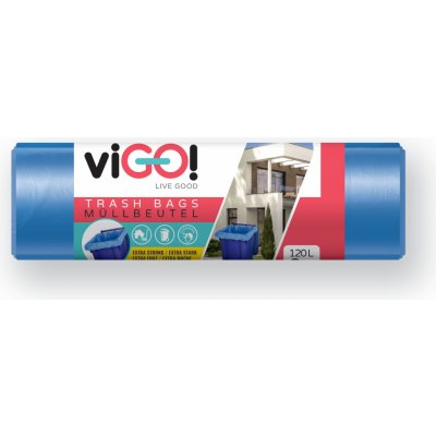 Vigo pytle na tříděný odpad LDPE 120 l 40 µm 10 ks modré – Zboží Mobilmania