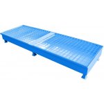 Kovová záchytná jímka pod 4 sudy, lakovaná, 250 x 80 x 30 cm – Sleviste.cz